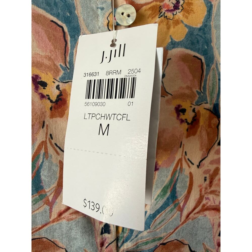 J. Jill NWT Floral Tiered Maxi Dress 100% Cotton Sleeveless Lined Size M Prarie - Picture 5 of 7